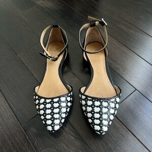 Shellys London Black and White Patterned Flats